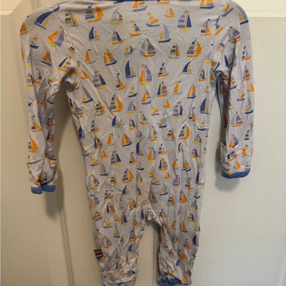 Sailboat Print Baby Magnetic Me Footies